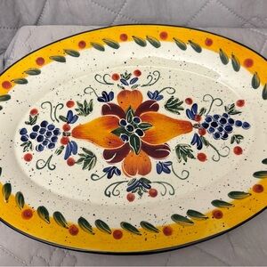 Beautiful  vintage serving platter, "Julie Ueland" platter.